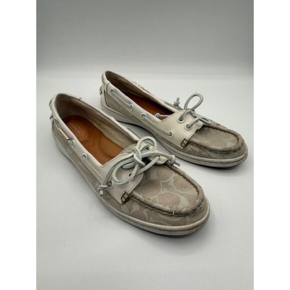 Coach Shoes - Coach Women's Richelle Parchment Colorway Boat Shoe Size 8.5
